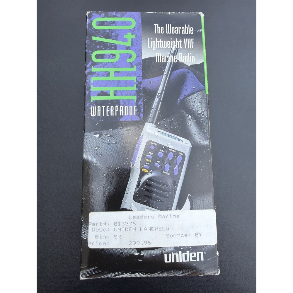 HH940 Uniden Wearable Lightweight VHF Marine Radio Waterproof New NIB Boats 1996